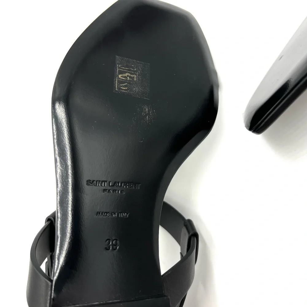 Yves Saint Laurent Black and Gold Sandals - Picture 4 of 7